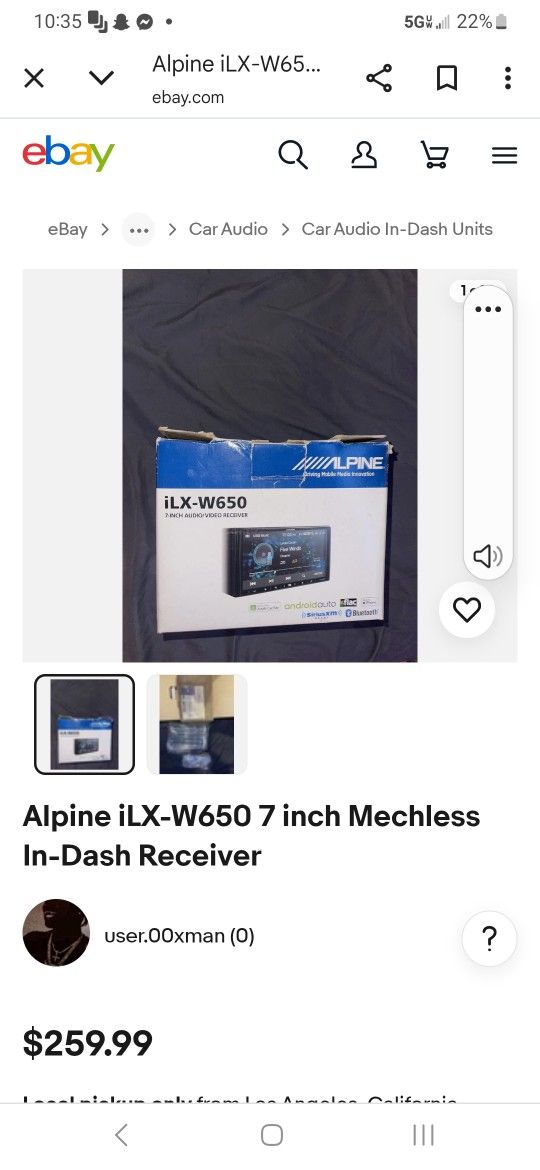 Alpine iLX-W650 Digital Audio Media Receiver w/ Apple CarPlay & Android Auto