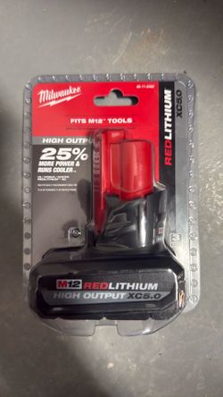 M12 REDLITHIUM HIGH OUTPUT XC5.0 Battery Pack Each