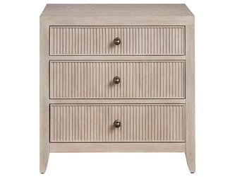 Carmen White Oak Three Drawer Nightstand