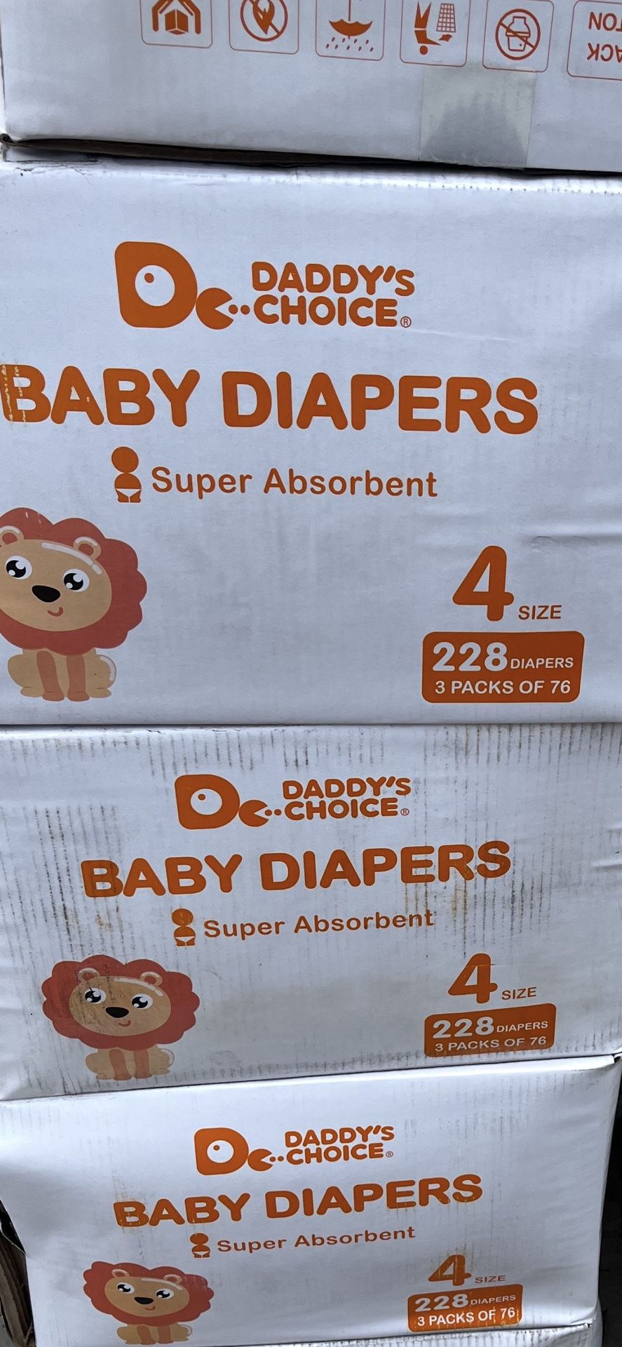 Daddy’s choice diapers 228 in a box
