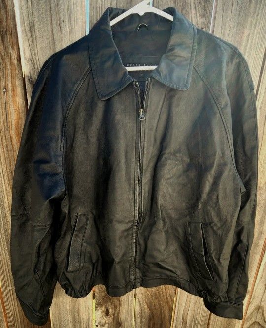Vintage Men's Perry Ellis Portfolio Leather Jacket Men's Size M