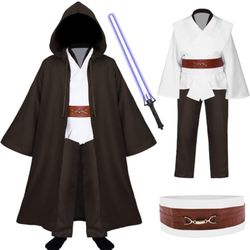 Kids Star Wars Jedi Knight Cosplay Costume with Lightsaber, Size 110 *BRAND NEW*