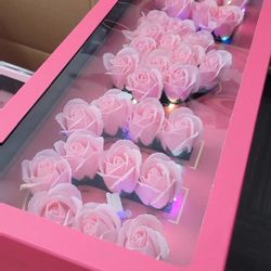 Mothers Day Gift Mom Box With Soap Flower And Light