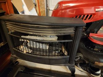Iron fire place.