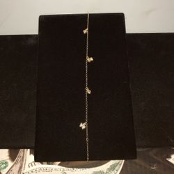 33363-1 14KYG ANKLET OR BRACELET WITH BOWS AND HEARTS 