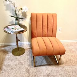 Brand New Orange & Gold Accent Chair Only