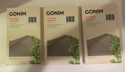 GONIM Hydro Boost Blue Lotus Skin Barrier Mask 3 Box Lot of 15 Masks K-Beauty