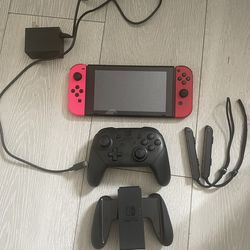 Nintendo switch with pro controller and accessories
