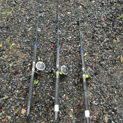 3 Trolling Rod/reel Combos