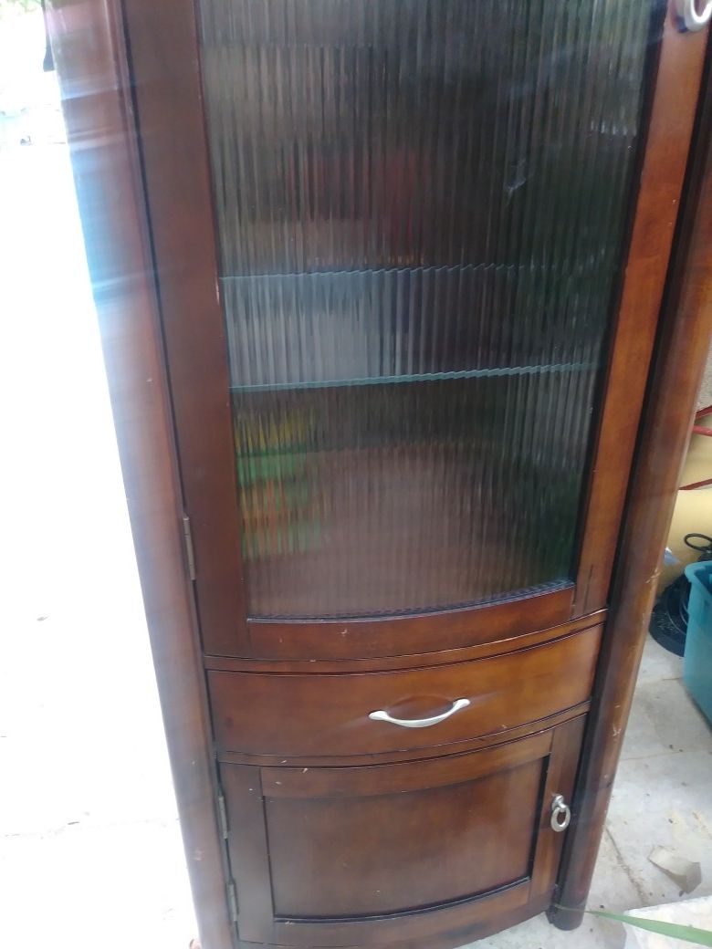 24x80 solid wood glass shelves /interior light . Home & Garden