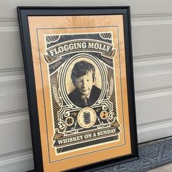 Flogging Molly - Whiskey On A Sunday custom framed poster