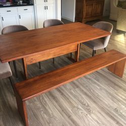 Dining Table With Bench Set