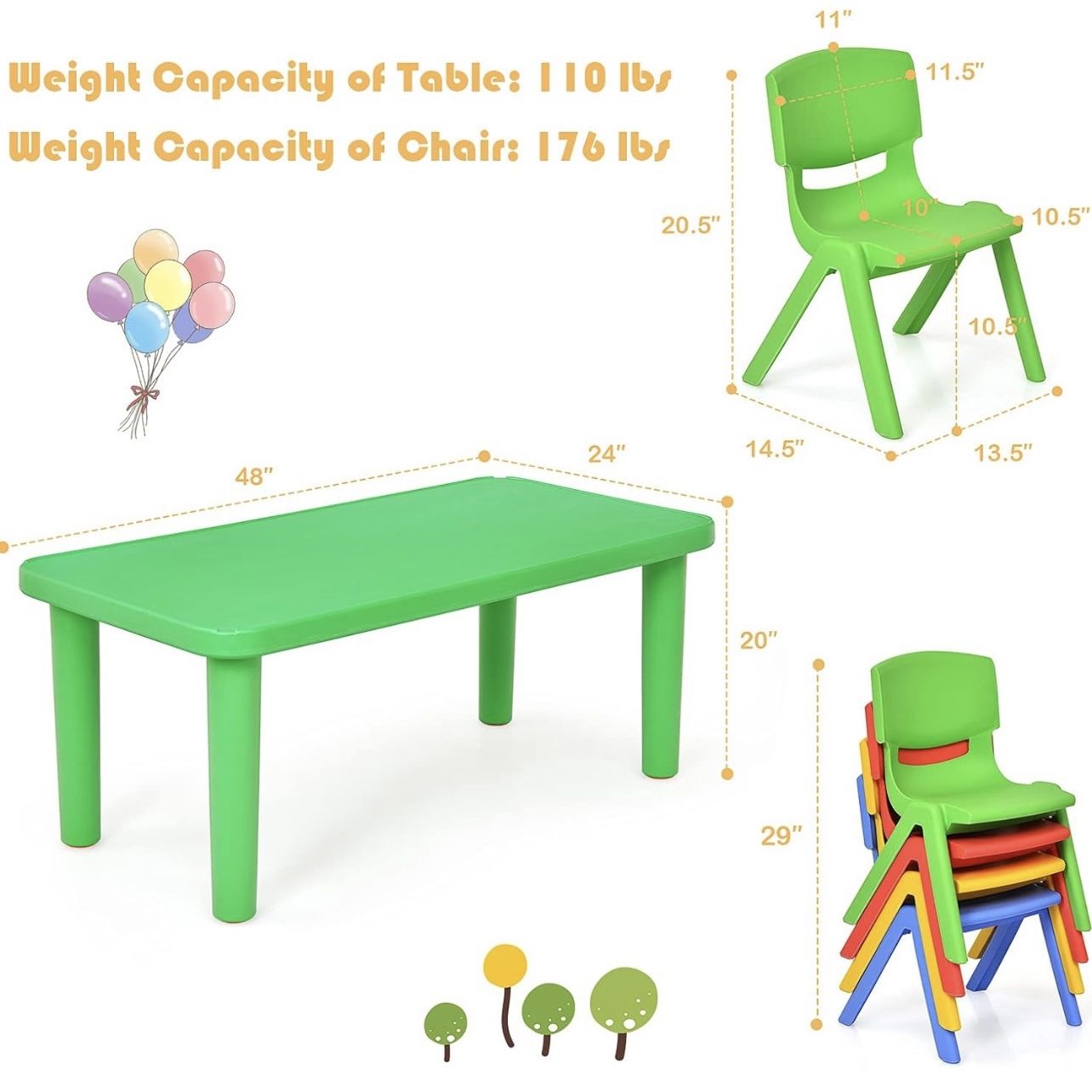 Costzon Kids Table and Chair Set