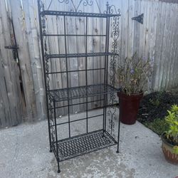 28x70x14 Metal Baker's Rack,Free Standing Book Shelves Plants Stand for Kitchen Patio