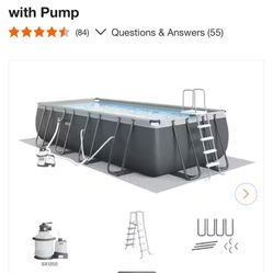 Intex Ultra XTR 18 ft. x 9 ft. Rectangular 52 in. Deep Hard Sided Above Ground Pool Set with Pump