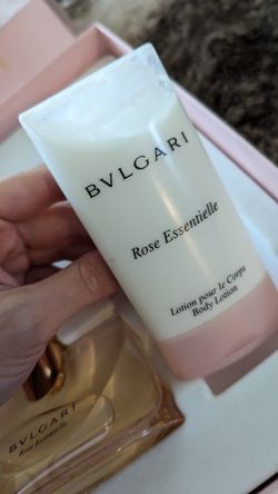 Authentic Women s BVLGARI Rose Essentielle Perfume Gift Set Includes Eau De Parfum Body Lotion Bath Shower Gel for Sale in Moorestown NJ