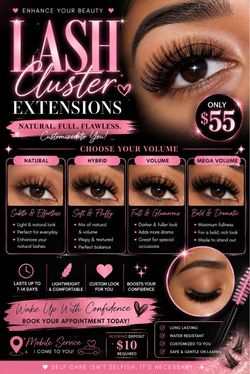 Lash cluster extensions