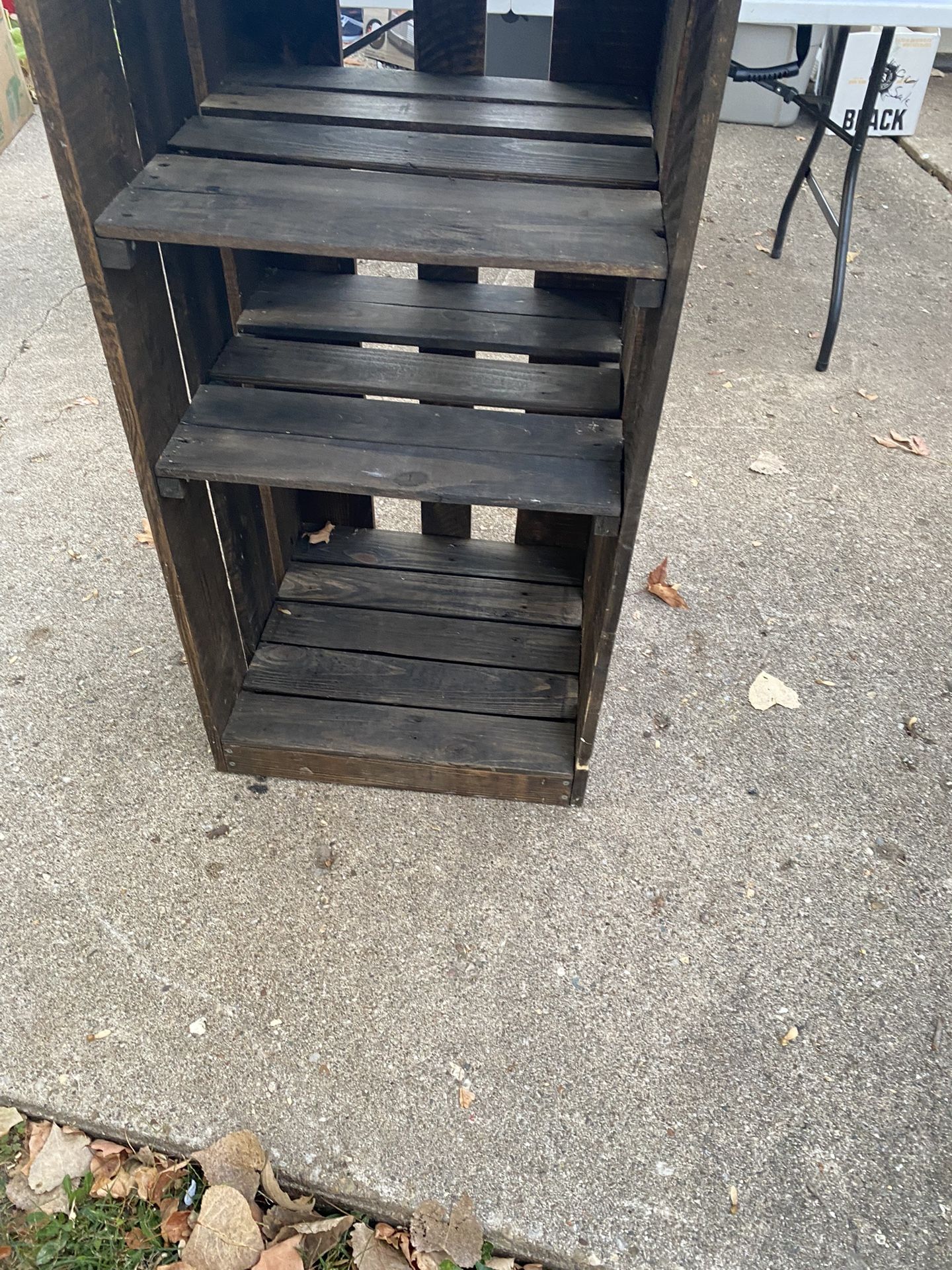 Wood Rack With Shelves