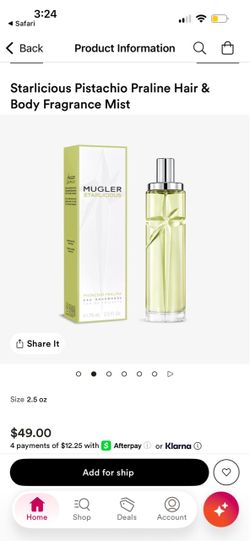 Mugler starlicious pistachio praline