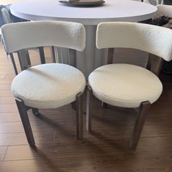 Modern Dining Chairs Set Of 6 - Like New 