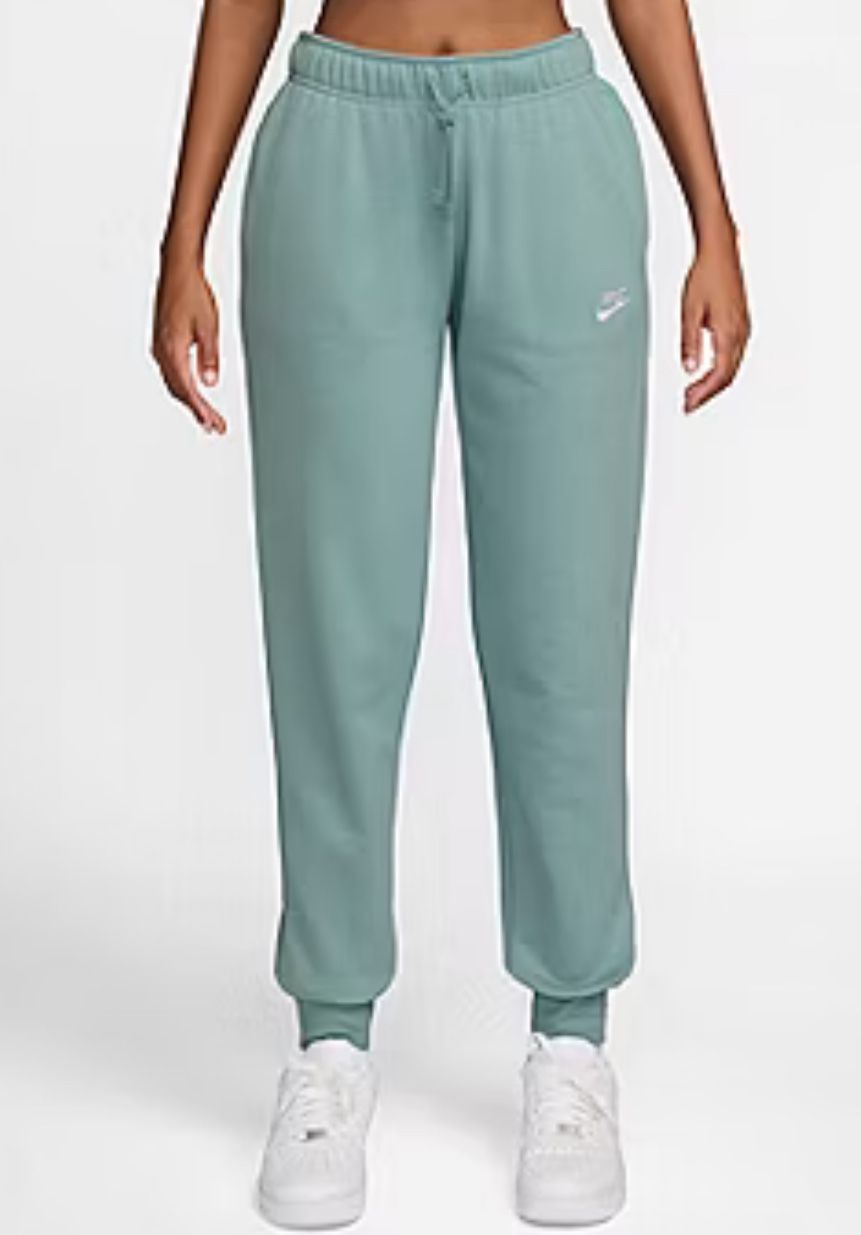 NIKE: Women’s Club Fleece Mid Rise Drawstring Waist Cuffed Ankle Sweatpants