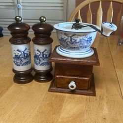 Mr Dudley Coffee Grinder With Salt And Pepper Shaker