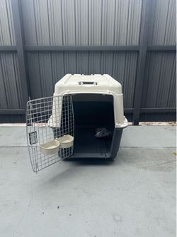 Dog Kennel, Airline Compliant, Grey, Large: 31-in