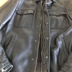 All Saints REAL Sheep Leather Jacket Men’s Size L AMAZING DEAL!