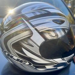 HJC Full Face Helmet With Tinted Visor, Size Medium