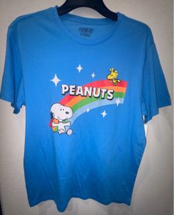 New Mens Peanuts Snoopy Blue T Shirt Size LARGE