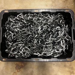 Storage Box Of Prop Plastic Chains ⛓️ 250 Ft. Halloween Decorations