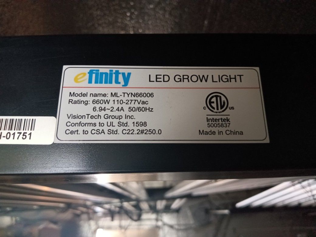9 NEW eFinity LED Grow Lights // ML-TYN66006 660W VisionTech / LED Grow Lights 9 NEW Lights