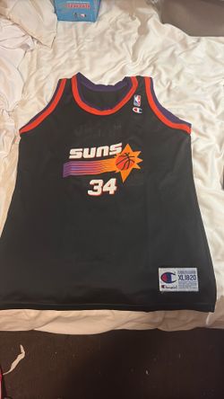 Vintage 90s Champion Charles Barkley Phoenix Suns Jersey #34 Black - Size XL18-20Y