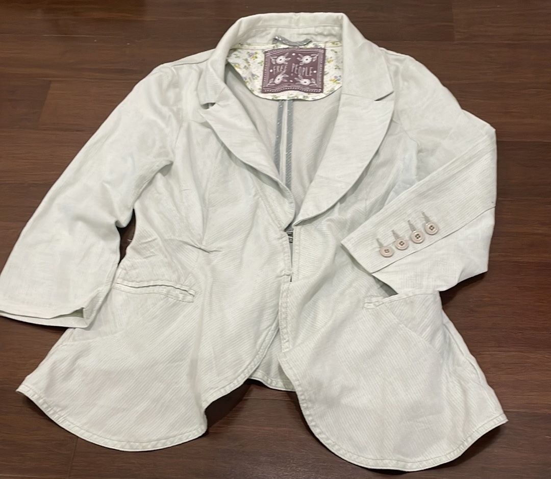 Free People Light Green Blazer