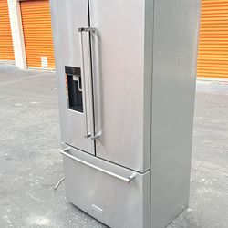 > KRFC704FPS KitchenAid KRFC704FPS 36 Inch Counter-Depth French Door Refrigerator with 23.8 cu. ft. Capacity, 3 Glass Shelves, Gallon Door Bins, Prese