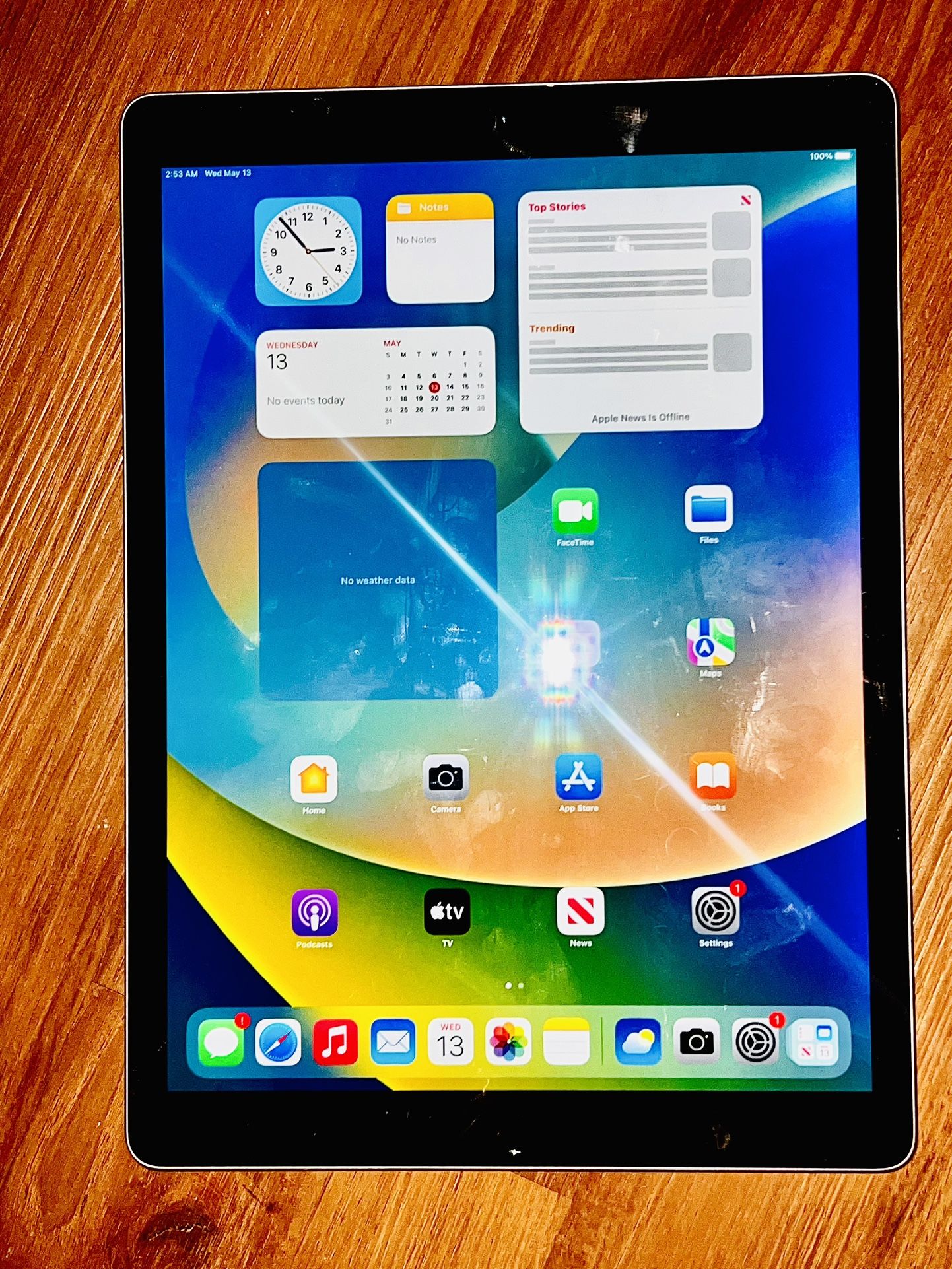 Apple iPad Pro 12.9” Space Gray 128GB 1st Gen.