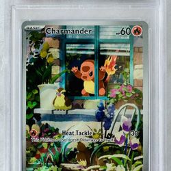 Charmander Illustration Rare - 2023 Obsidian Flames ETB Promo - PSA 9 Mint