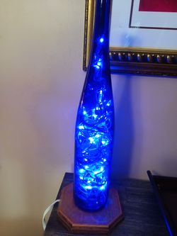 Tall cobalt blue glass sculpture $25 OBO