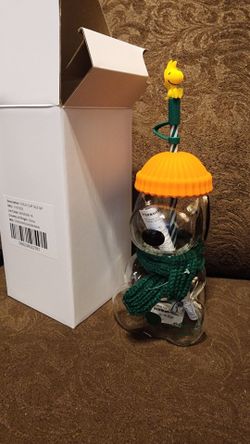Starbucks Peanuts Snoopy Glass Cold Cup