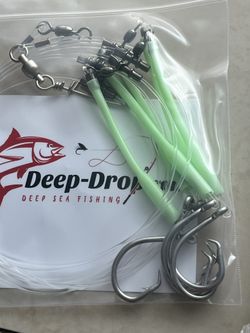 2 Deep drop Fishing Rigs With 5lb Sinker