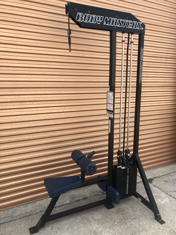 Body Masters Commercial Lat Pull Down Machine Massive 305 Lb Weight