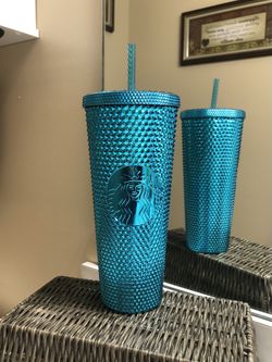 STARBUCKS Winter Holiday Ice-Blue Spiked Tumbler Cold Cup (Venti, 24 oz.)
