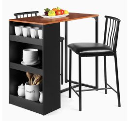 3 Piece Dining Table with Storage