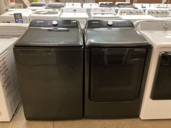 Samsung 5.0 cu.ft. Top Load Washer and Top Control 7.4 cu.ft. Electric Dryer Set