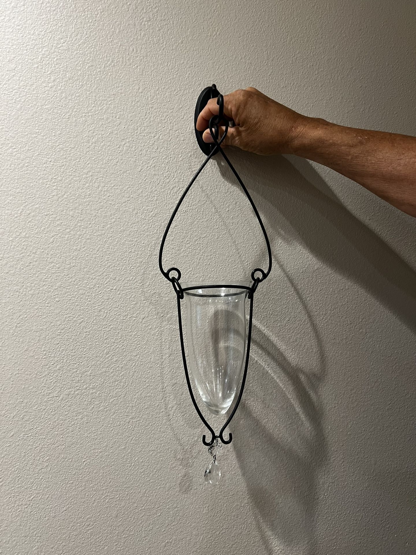 Pottery Barn Wall Vase With Crystal