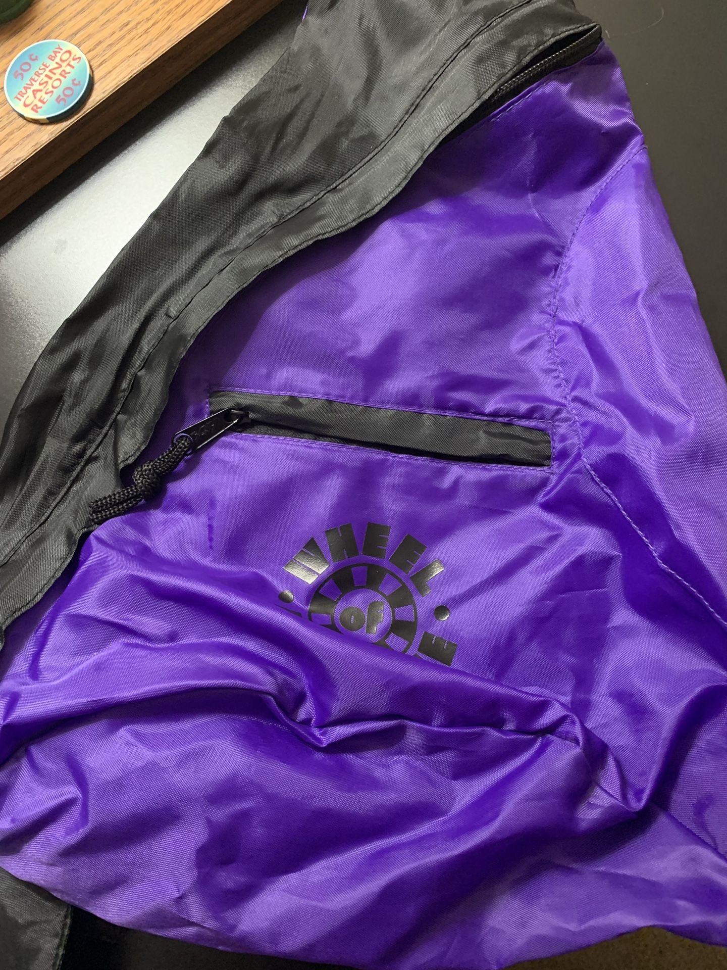 Wheel of Fortune Purple & Black Bag