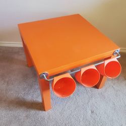 Small Table with Storage Cups