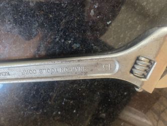 Snap on 15" adjustable wrench