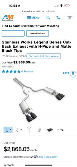 Stainless H Pipe Exhaust System
