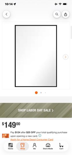 Rectangular Wall Mirror with Black Frame